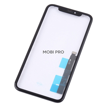 Стекло для переклейки iPhone Xr в сборе с тачскрином и OCA пленкой Черный - OR (Mitsubishi)