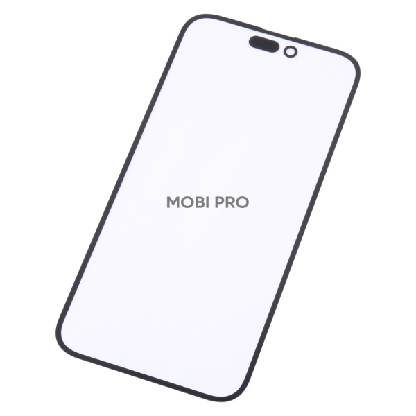 Стекло для переклейки iPhone 14 Pro Max в сборе с OCA пленкой Черный - OR (Mitsubishi)