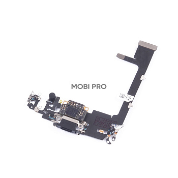 Шлейф для iPhone 11 Pro на системный разъем/микрофон в сборе Черный - OR