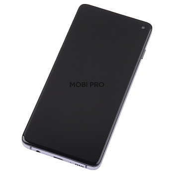 Дисплей для Samsung Galaxy S10 (G973F) модуль с рамкой Черный - (In-Cell)