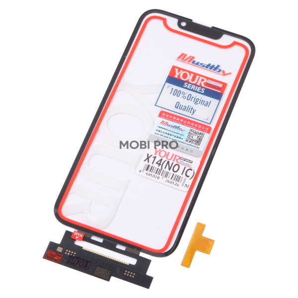 Стекло для переклейки MUSTTBY iPhone 14 в сборе с тачскрином и OCA без микросхемы 100% Черный