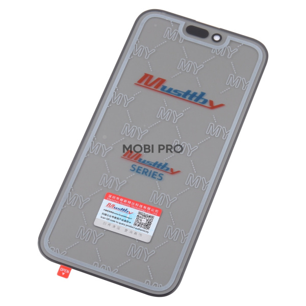 Стекло для переклейки MUSTTBY iPhone 16 Pro Max в сборе с OCA и поляризационной пленкой Черный