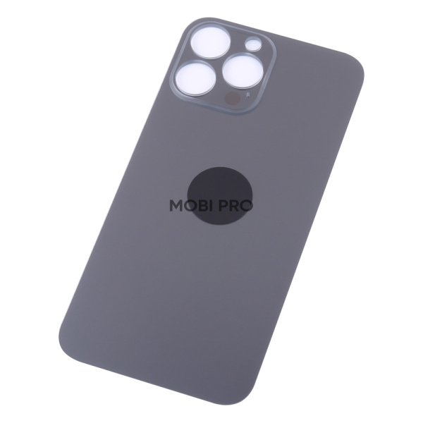 Задняя крышка для iPhone 13 Pro Max (A2645) Серый (стекло, широкий вырез под камеру, логотип)