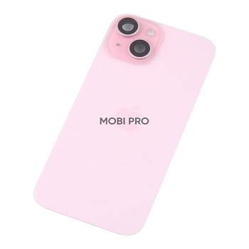Задняя крышка для iPhone 15 в сборе с разбора Розовый - OR