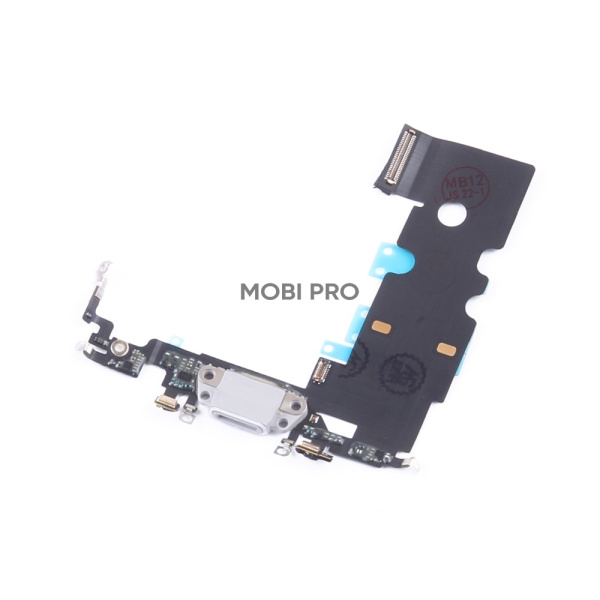 Шлейф для iPhone 8 на системный разъем/микрофон Белый - Премиум