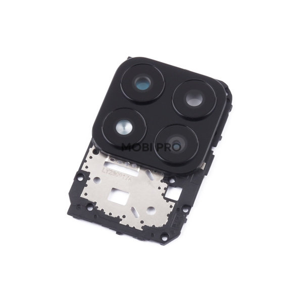 Стекло камеры для Huawei Honor X8a 4G (CRT-LX1) в сборе с рамкой Черный