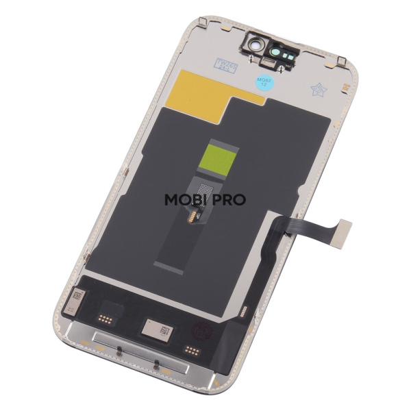 Дисплей для iPhone 15 Pro (A3102) в сборе с тачскрином Черный - (Soft OLED, Full HD, 120 Гц) (площадка под IC)