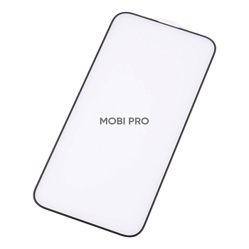 Защитное стекло "Матовое" для iPhone 15 Plus Черный (Закалённое, полное покрытие)