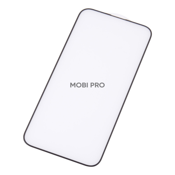 Защитное стекло "Матовое" для iPhone 15 Plus Черный (Закалённое, полное покрытие)