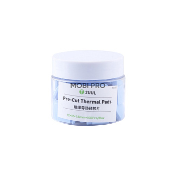 Термопрокладка для микросхем 2UUL (1.5 Вт/м.К, 12*12*1.5 мм, 100 шт.)