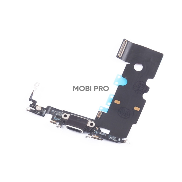 Шлейф для iPhone 8 на системный разъем/микрофон Черный - Премиум