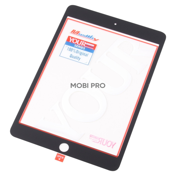 Стекло для переклейки MUSTTBY iPad mini 5 в сборе с OCA 100% Черный