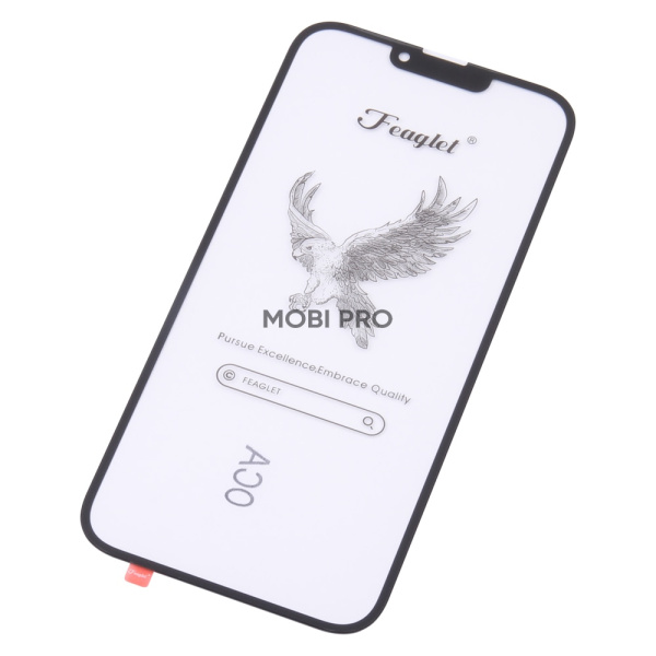 Стекло для переклейки iPhone 13 Pro Max в сборе с OCA пленкой Черный - OR (Feaglet)