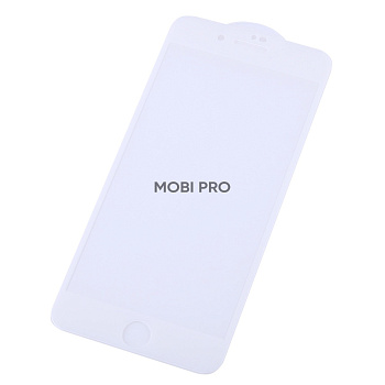 Защитное стекло "Тонкое" для iPhone 7 Plus/8 Plus Белый (Полное покрытие 0,25мм)