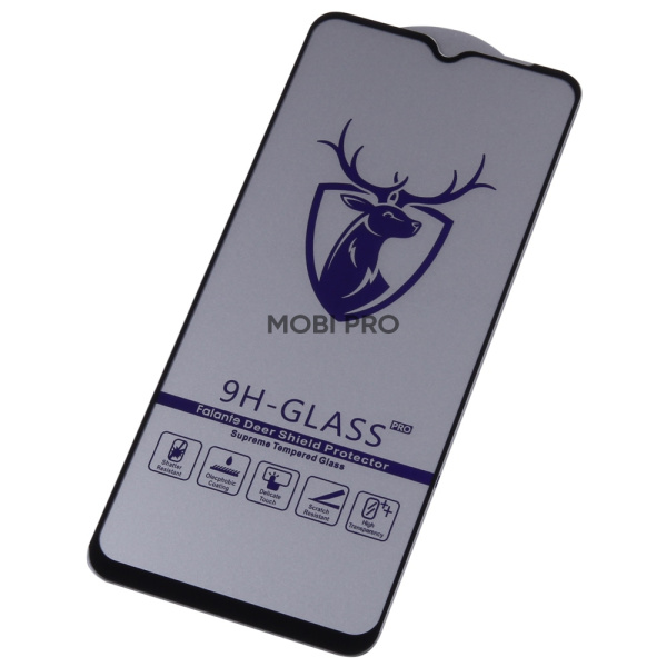 Защитное стекло "Премиум" для Samsung Galaxy A02/A02s/A12/A12 Nacho/A13/M12/M13/M23 5G/M33 5G (A022G/A025F/A125F/A127F/A135F/A137F/M127F/M135F/M236B/M336B) Черный