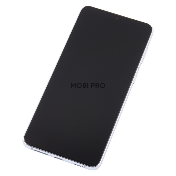 Дисплей для Samsung Galaxy S21+ (G996B) модуль с рамкой Серебро - (OLED) (Full Size)