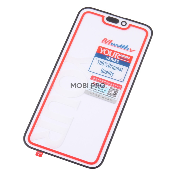 Стекло для переклейки MUSTTBY iPhone 15 Pro Max в сборе с OCA 100% Черный