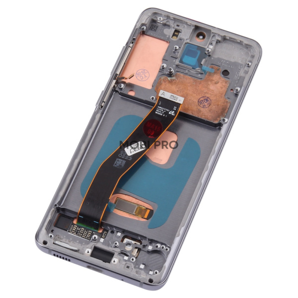Дисплей для Samsung Galaxy S20 (G980F) модуль с рамкой Серый - OR Ref. (SP)