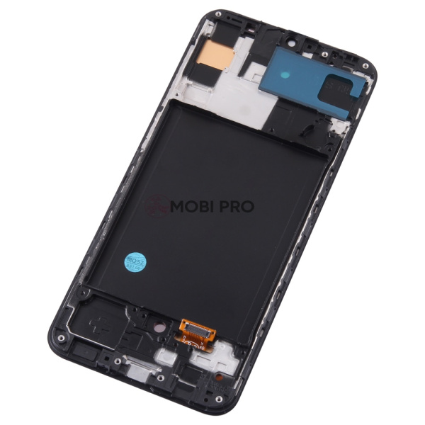 Дисплей для Samsung Galaxy A30s (A307F) модуль с рамкой Черный - (OLED)