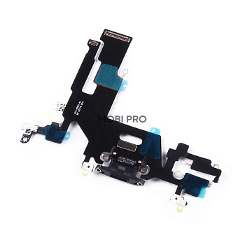 Шлейф для iPhone 11 (A2221) на системный разъем/микрофон Черный