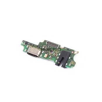 Шлейф для Tecno Spark 20 Pro (KJ6) плата на системный разъем/разъем гарнитуры/микрофон - Премиум