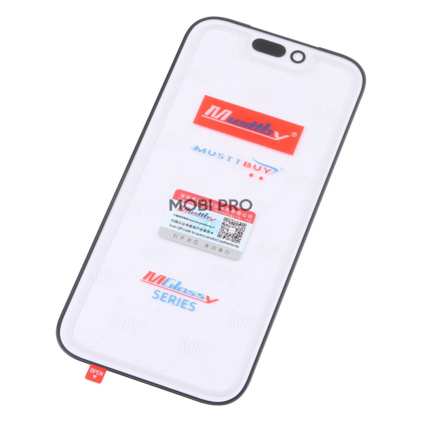Стекло для переклейки MUSTTBY iPhone 17 Pro в сборе с OCA Черный
