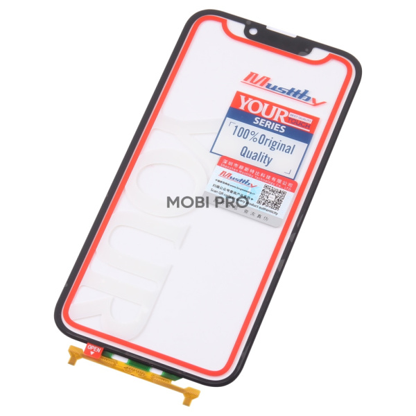 Стекло для переклейки MUSTTBY iPhone 14 в сборе с тачскрином под восстановление и OCA 100% Черный (SAM)