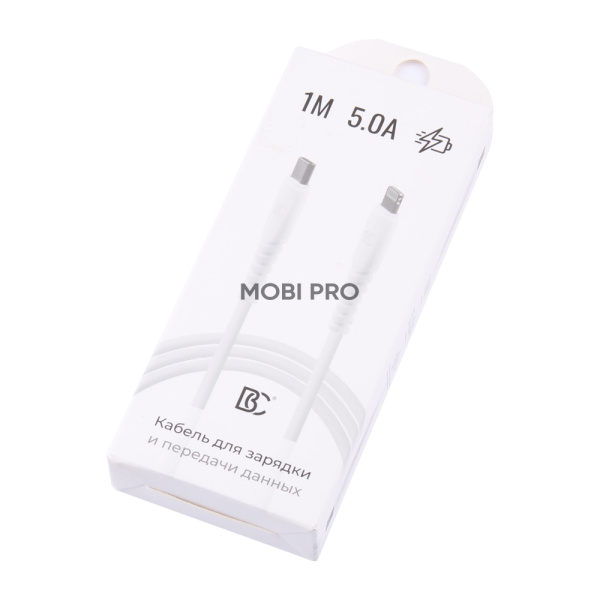 Кабель Type-C - Lightning BC (5A, PD) Белый