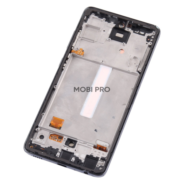 Дисплей для Samsung Galaxy A52/A52 5G/A52s 5G (A525F/A526B/A528B) модуль с рамкой Черный - Переклеенный