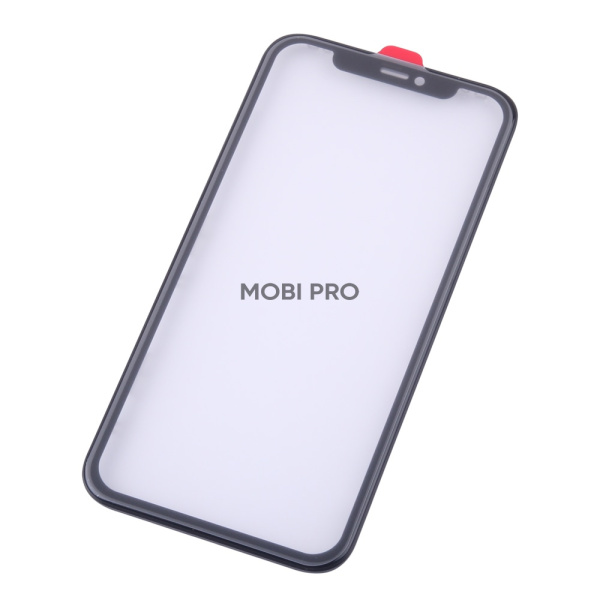 Стекло для переклейки iPhone 11 в сборе с рамкой и OCA пленкой Черный - OR (Mitsubishi)