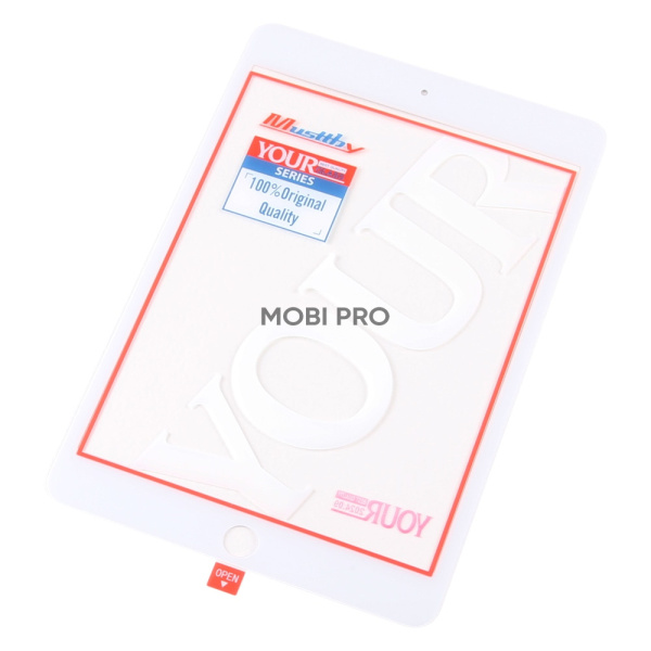 Стекло для переклейки MUSTTBY iPad mini 4 в сборе с OCA 100% Белый