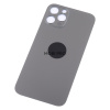 Задняя крышка для iPhone 12 Pro (A2407) Серый (стекло, узкий вырез под камеру, логотип)
