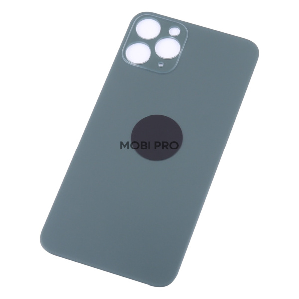 Задняя крышка для iPhone 11 Pro (A2215) Темно-зеленый (стекло, широкий вырез под камеру, логотип)