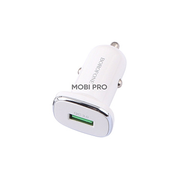 Автомобильное зарядное устройство USB Borofone BZ12A (18W, QC3.0, 1USB) Белый