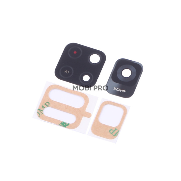 Стекло камеры для Xiaomi Poco M4 Pro 5G (21091116AG) (комплект 2 шт.) Черный