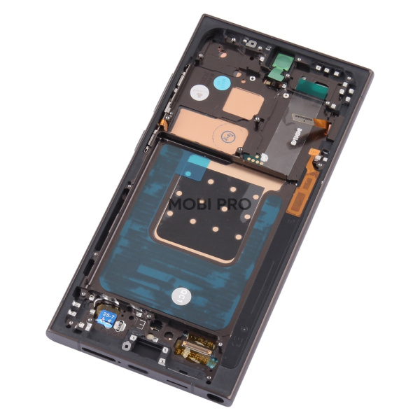 Дисплей для Samsung Galaxy S24 Ultra (S928B) модуль с рамкой Черный - (Soft OLED, 120 Гц) (Full Size)