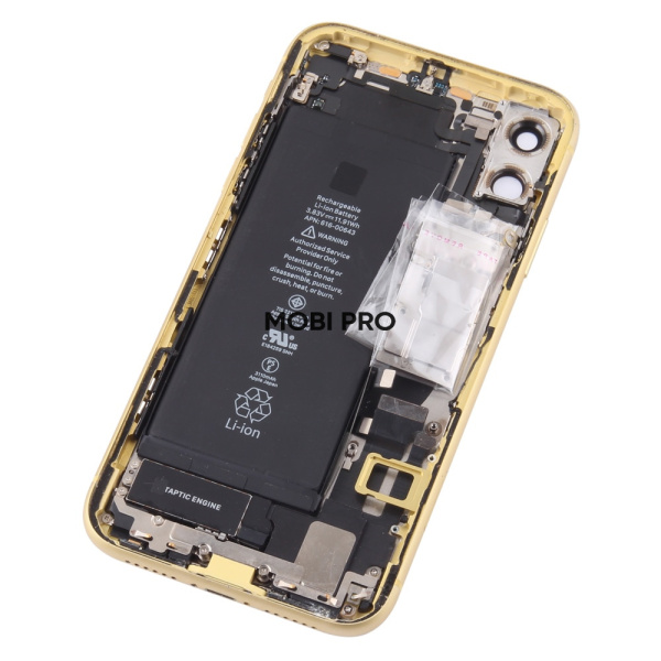 Корпус для iPhone 11 в сборе со шлейфами с разбора Желтый (возможен дефект ЛКП) - OR