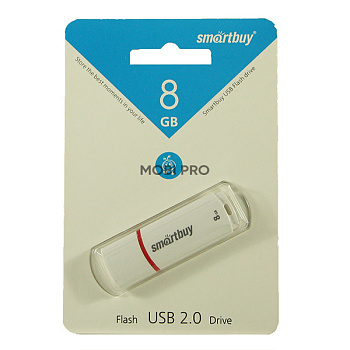 USB-флеш (USB 2.0) 8GB Smartbuy Crown Белый