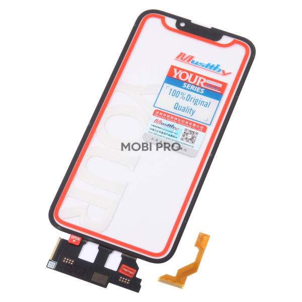 Стекло для переклейки MUSTTBY iPhone 13 в сборе с тачскрином и OCA без микросхемы 100% Черный