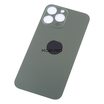 Задняя крышка для iPhone 13 Pro Max (A2645) Зеленый (стекло, широкий вырез под камеру, логотип)