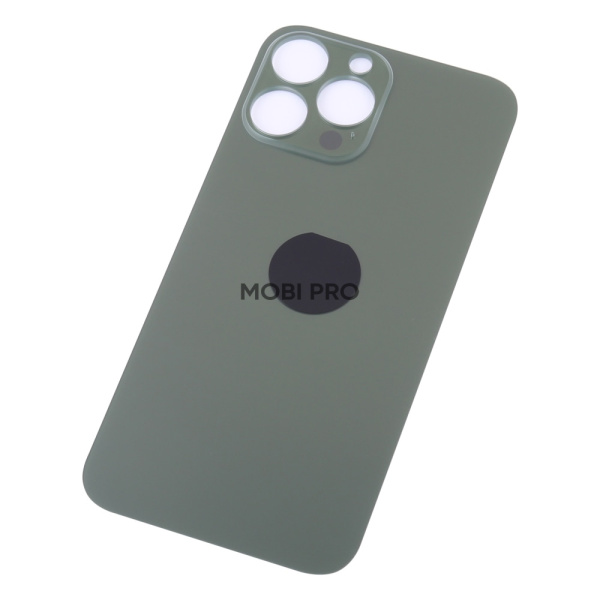 Задняя крышка для iPhone 13 Pro Max (A2645) Зеленый (стекло, широкий вырез под камеру, логотип)