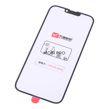 Стекло для iPhone 14 Plus в сборе с OCA пленкой WUFENG Черное