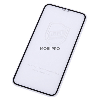 Защитное стекло "Тонкое" для iPhone X/Xs/11 Pro Черный (Полное покрытие 0,25 мм)