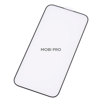 Защитное стекло "Матовое" для iPhone 15 Pro Черный (Закалённое, полное покрытие)