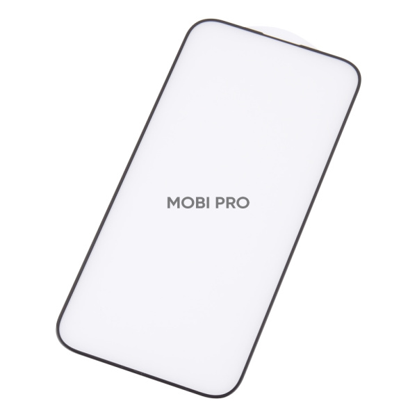 Защитное стекло "Матовое" для iPhone 15 Pro Черный (Закалённое, полное покрытие)