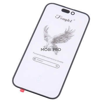 Стекло для переклейки iPhone 16 в сборе с OCA пленкой Черный - OR (Feaglet)