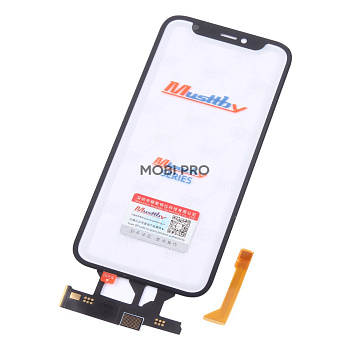 Стекло для переклейки MUSTTBY для iPhone 12 Mini в сборе с тачскрином и OCA без микросхемы Черный