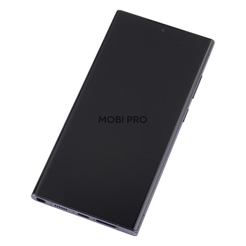 Дисплей для Samsung Galaxy S23 Ultra (S918B) модуль с рамкой Черный - (OLED)