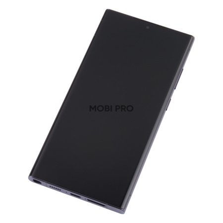 Дисплей для Samsung Galaxy S23 Ultra (S918B) модуль с рамкой Черный - (OLED) (Full Size)