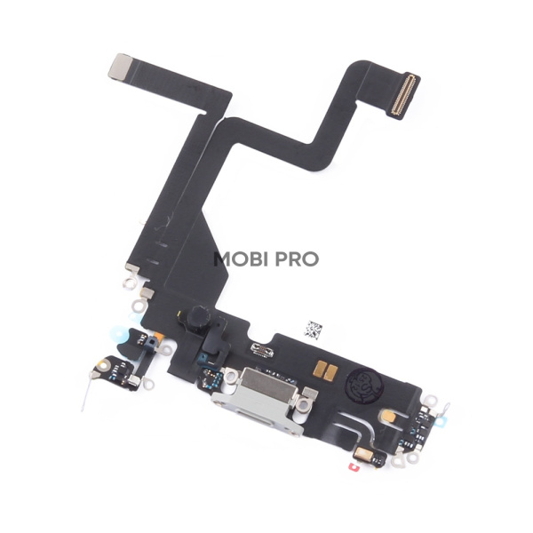 Шлейф для iPhone 14 Pro на системный разъем/микрофон Белый - Премиум